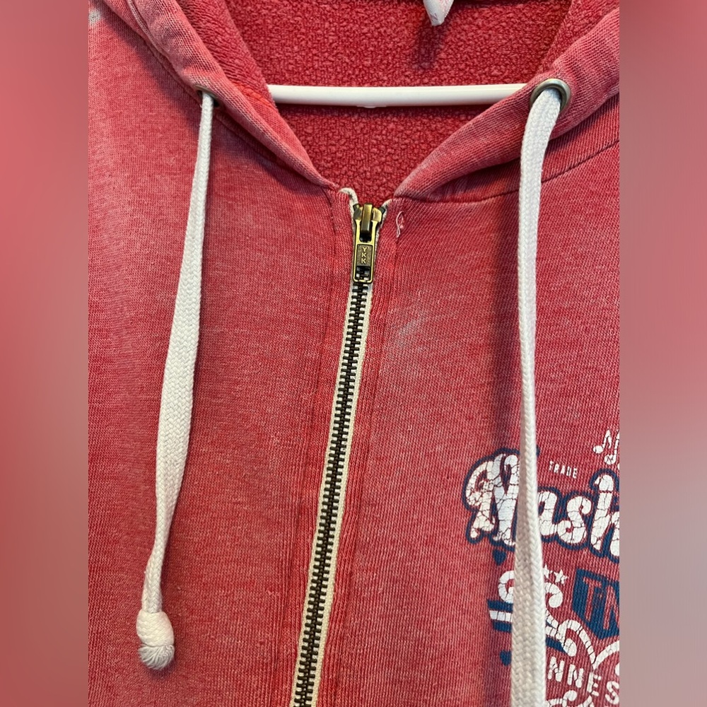 EUC Nashville acid washed lightweight zipper up sweatshirt, size XL - Picture 5 of 10